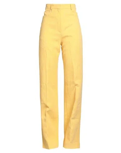 Jacquemus Le Pantalon Sauge Twill High Rise Pants In Yellow