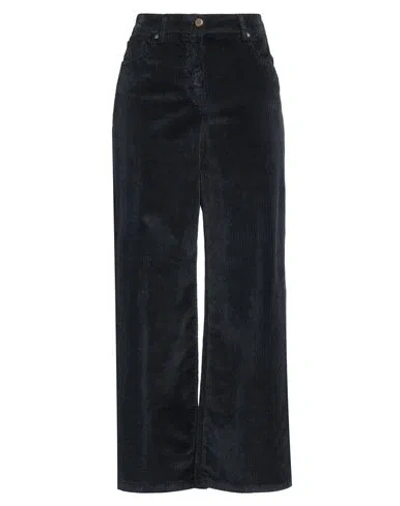 Via Masini 80 Woman Pants Midnight Blue Size 6 Cotton, Modal, Elastane In Blue