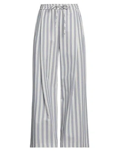 Vicolo Woman Pants Navy Size M Cotton, Polyester In Gray