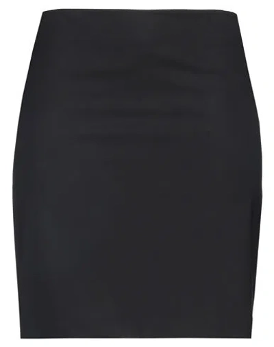John Richmond Woman Mini Skirt Black Size 14 Virgin Wool, Elastane In Black