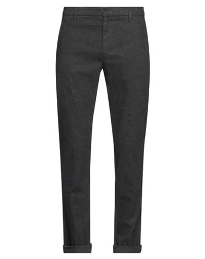 Dondup Man Pants Charcoal Size 33 Cotton, Polyester, Viscose, Elastane In Black