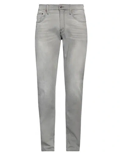 People (+)  Man Jeans Grey Size 34 Cotton, Elastomultiester, Elastane
