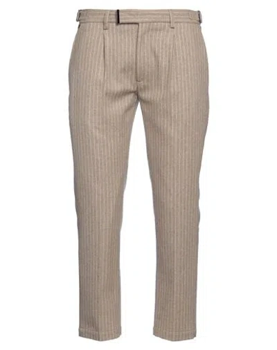 Messagerie Man Pants Sand Size 32 Wool, Polyester In Neutral
