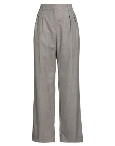 Hemisphere Woman Pants Black Size Xl Wool, Polyester In Gray