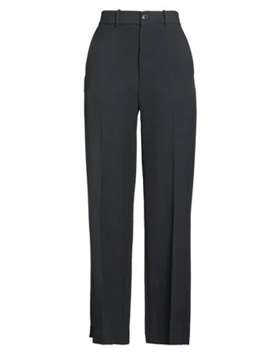 Masscob Woman Pants Slate Blue Size 6 Wool, Viscose In Black