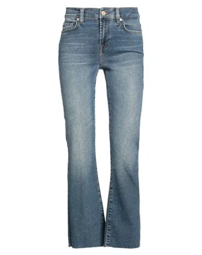 7 For All Mankind Woman Jeans Blue Size 30 Cotton, Modal, Elastomultiester, Elastane In Blue