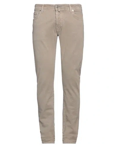 Jacob Cohёn Man Pants Beige Size 35 Cotton, Elastane In Brown