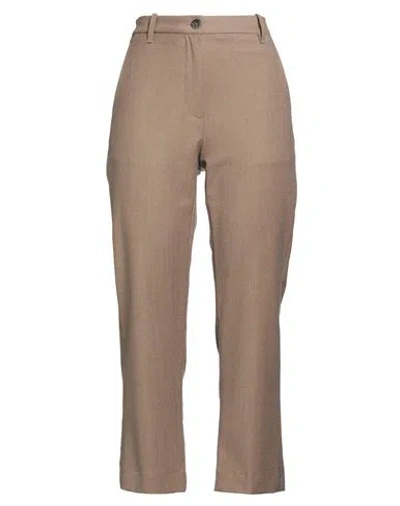 Nine In The Morning Woman Pants Khaki Size 30 Wool, Viscose, Polyester, Elastane In Brown