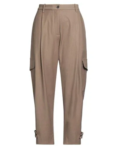 Nine In The Morning Woman Pants Camel Size 30 Wool, Viscose, Polyester, Elastane In Brown