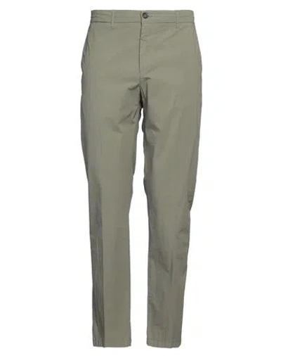 Alpha Studio Man Pants Military Green Size 34 Cotton, Elastane In Green