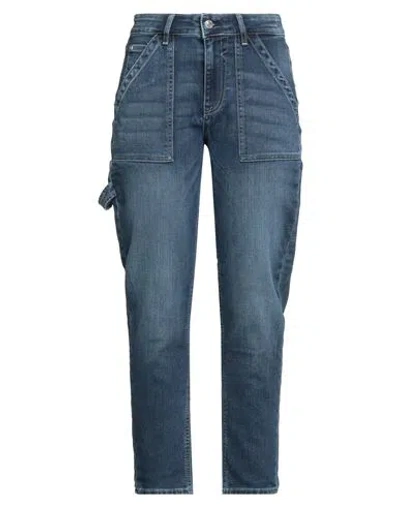 Guess Woman Jeans Blue Size 29w-30l Cotton, Polyester, Polyurethane In Blue