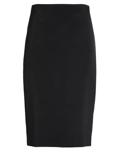 Valentino Garavani Woman Midi Skirt Black Size 6 Wool, Silk, Polyamide, Elastane In Black