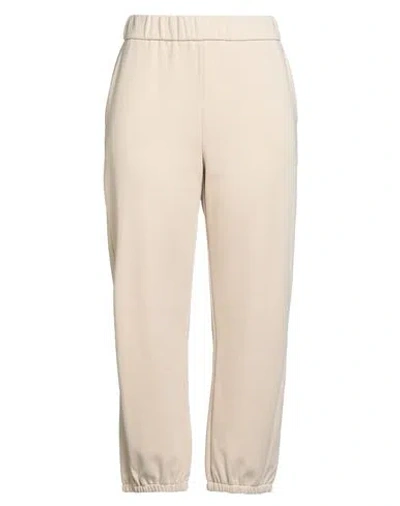 Max Mara Leisure Woman Pants Beige Size Xl Cotton, Polyester, Elastane In Pink