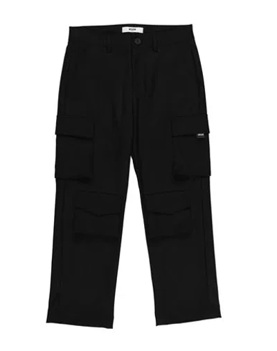Msgm Toddler Boy Pants Black Size 6 Polyester, Viscose, Elastane In Black