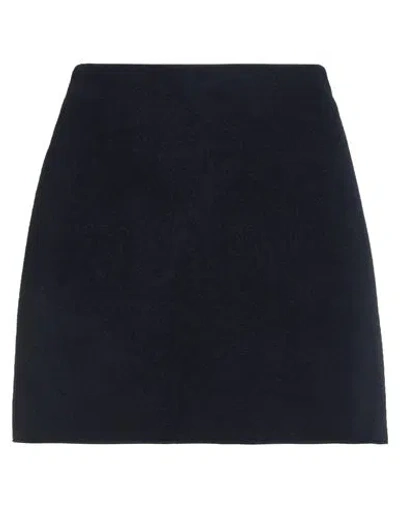 Alysi Woman Mini Skirt Midnight Blue Size 4 Alpaca Wool, Virgin Wool, Polyamide In Blue