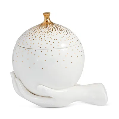 Jonathan Adler Gilded Eve Box In White