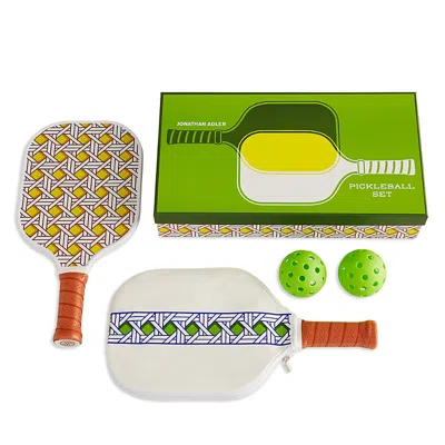 Jonathan Adler Jonathan Alder Basketweave Pickleball Set For 2