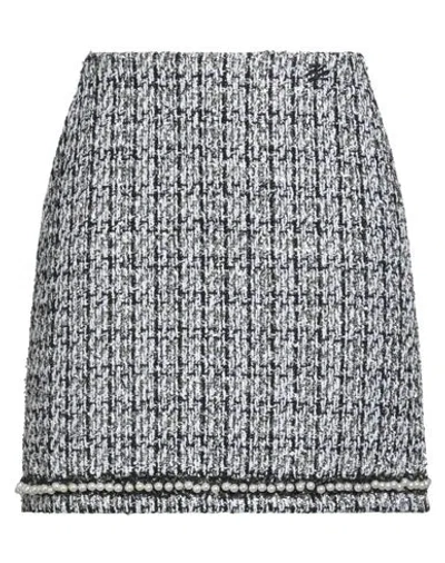 Karl Lagerfeld Woman Mini Skirt Charcoal Size 6 Polyester, Elastane In Black