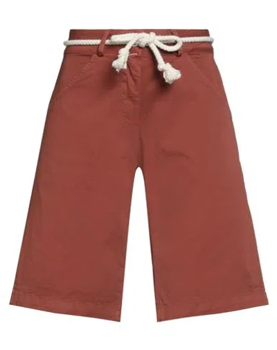 Le Streghe Woman Shorts & Bermuda Shorts Brown Size Xs Cotton, Elastane