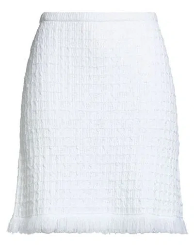 Luisa Spagnoli Woman Mini Skirt White Size Xl Viscose, Polyamide, Cotton In White