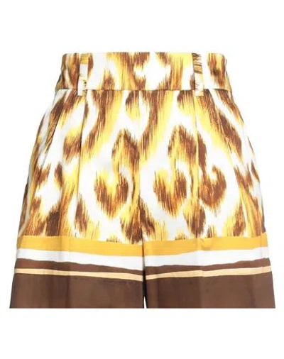 Luisa Spagnoli Woman Shorts & Bermuda Shorts Marigold Size 8 Cotton In Yellow