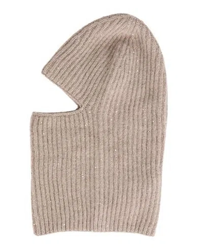 Fabiana Filippi Woman Hat Taupe Size Onesize Virgin Wool, Silk, Cashmere, Alpaca Wool, Polyester In Neutral