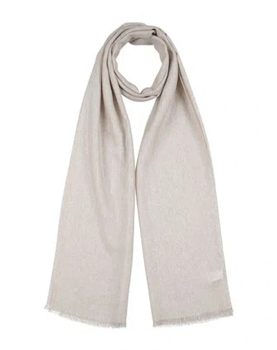 Brunello Cucinelli Cashmere Woman Scarf Beige Size - Cashmere, Silk, Polyamide In Gray