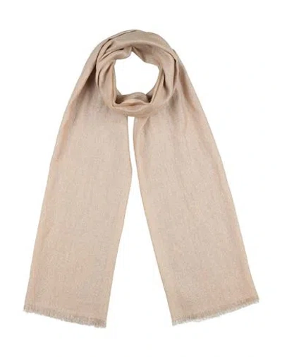 Brunello Cucinelli Cashmere Woman Scarf Sand Size - Cashmere, Silk, Polyamide In Brown