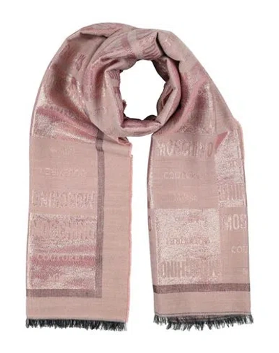 Moschino Woman Scarf Light Pink Size - Acrylic, Modal, Textile Fibers, Polyester, Wool In Pink