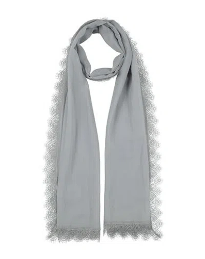 Alberta Ferretti Woman Scarf Grey Size - Silk, Polyamide In Gray