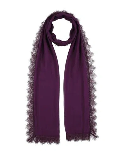 Alberta Ferretti Woman Scarf Purple Size - Silk, Polyamide In Purple
