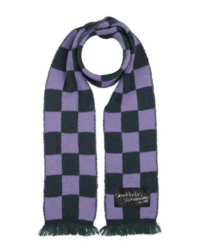 Stockholm Surfboard Club Stockholm (surfboard) Club Woman Scarf Purple Size - Acrylic, Mohair Wool, Polyamide In Purple