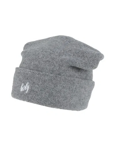 Ann Demeulemeester Man Hat Grey Size Onesize Virgin Wool, Cashmere In Gray