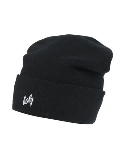 Ann Demeulemeester Man Hat Black Size Onesize Virgin Wool, Cashmere In Black