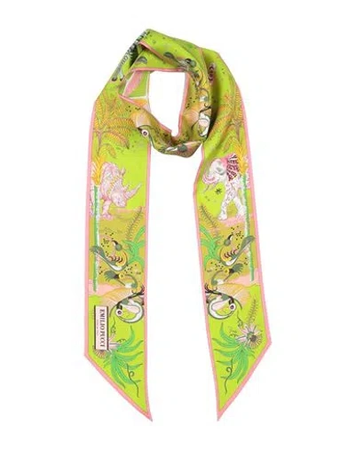 Pucci Woman Scarf Lime Green Size - Silk In Green