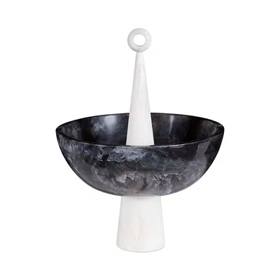Jonathan Adler Como Finial Bowl In Black