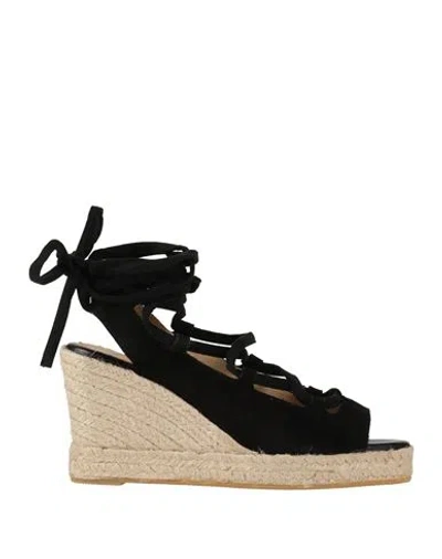 Twinset Woman Espadrilles Black Size 7 Leather
