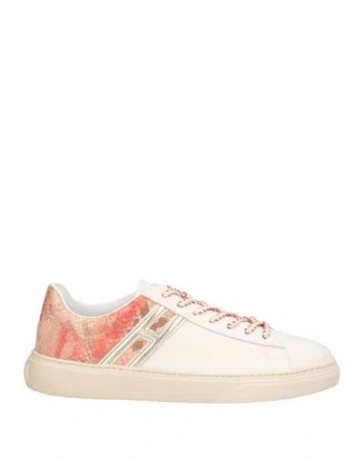 Hogan Woman Sneakers White Size 6 Leather In Neutral