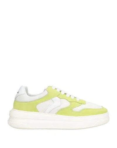 Voile Blanche Woman Sneakers Lime Green Size 7 Leather, Nylon