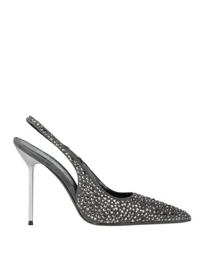 Paris Texas Woman Pumps Charcoal Size 8 Leather In Gray