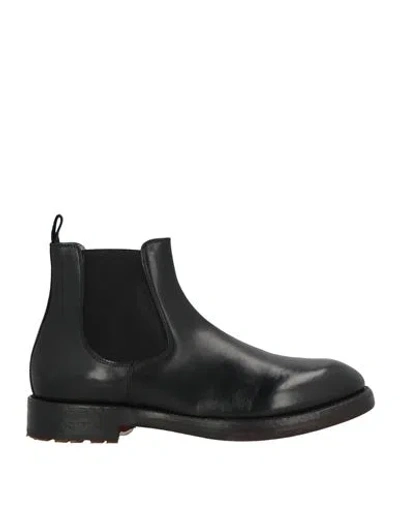 Calpierre Man Ankle Boots Black Size 9 Leather
