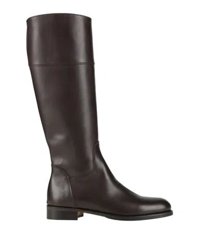 Calpierre Woman Boot Dark Brown Size 8 Leather