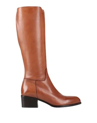 Calpierre Woman Boot Tan Size 6 Leather
