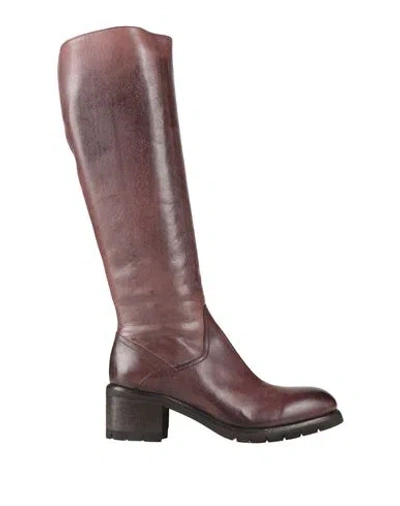 Calpierre Woman Boot Dark Brown Size 7.5 Leather
