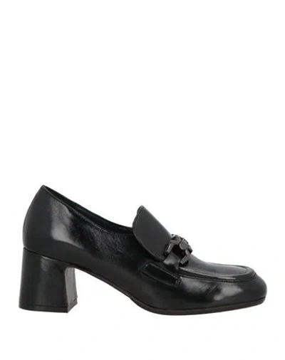 Calpierre Woman Loafers Black Size 7.5 Leather