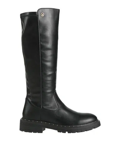 Liu •jo Woman Boot Black Size 8 Leather In Black