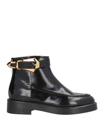 Alberta Ferretti Woman Ankle Boots Black Size 7 Leather