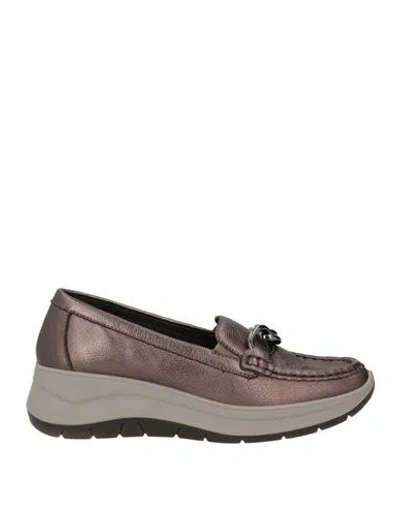 Igi & Co Woman Loafers Bronze Size 8 Leather In Brown