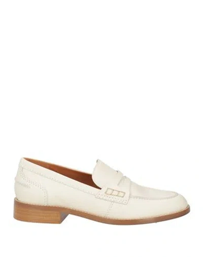 Guglielmo Rotta Woman Loafers Cream Size 7.5 Calfskin