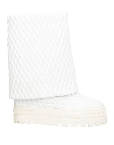 Casadei Woman Ankle Boots White Size 7.5 Leather